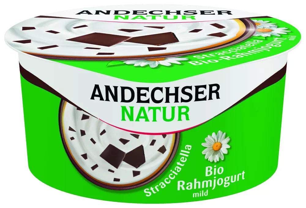 *ANDECHSER Jogurt kremowy Stracciatella 10% tłuszczu (150g) - BIO