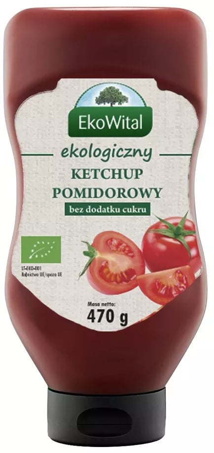 EKOWITAL Ketchup bez dodatku cukru 470g - BIO