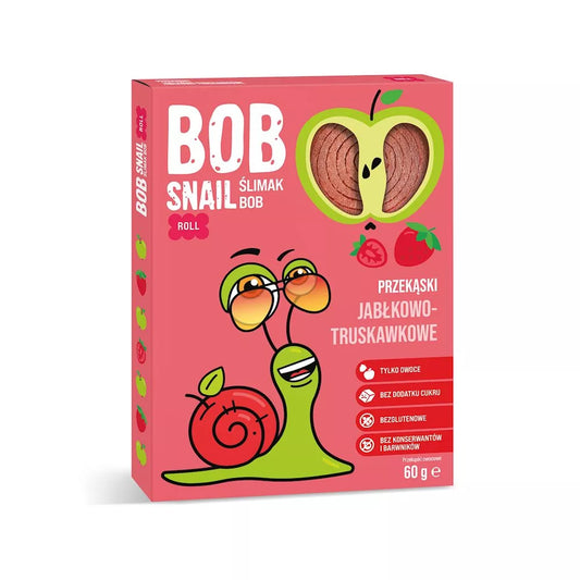 BOB SNAIL Przekąska jabłkowo - borówkowa bez dodatku cukru bezglutenowa (60g)