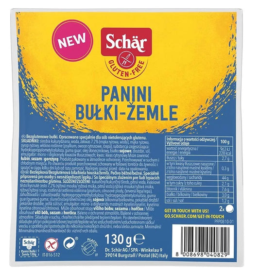SCHAR Bułki do zapiekania bezglutenowe bez laktozy - Ciabatta (4 x 50g)