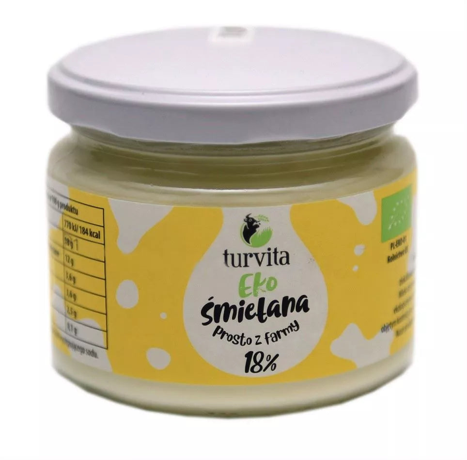 *TURVITA Śmietana 18 % (250 g) - BIO (dostępność: wt.-pt.)