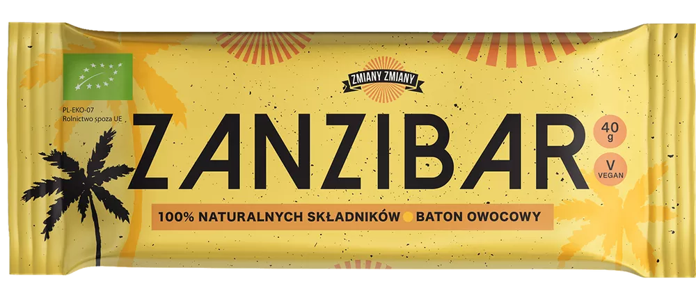 ZMIANY ZMIANY Baton owocowy Zanzibar bezglutenowy (40 g) - BIO