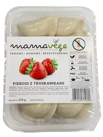 *MAMAVEGE Pierogi z kapustą i grzybami bezglutenowe (275g)