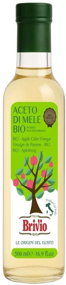 BRIVIO Ocet jabłkowy niefiltrowany (500 ml) - BIO