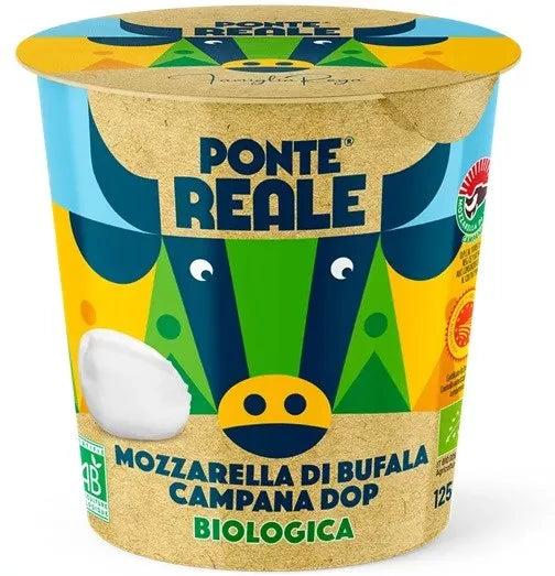 *PONTE REALE Mozzarella di bufala (kubek) (125 g) - BIO