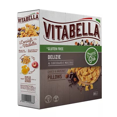 VITABELLA Poduszki owsiane z nadzieniem czekoladowym bezglutenowe (300g) - BIO