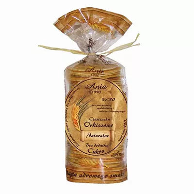 ANIA Ciasteczka orkiszowe bez cukru naturalne (120g) - BIO