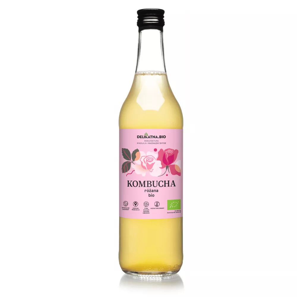 *DELIKATNA Kombucha różana (500ml) - BIO