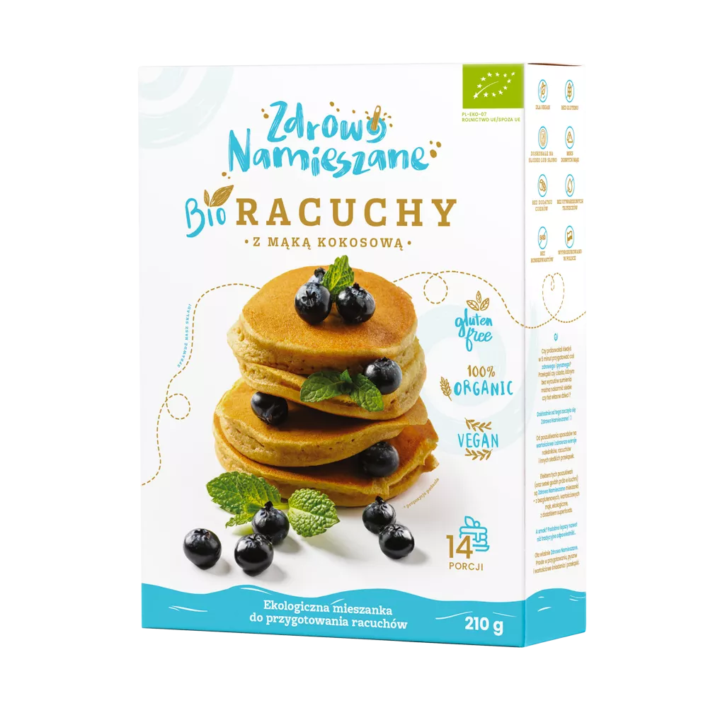 ZDROWO NAMIESZANE Mieszanka na racuchy z mąką kokosową 210g - BIO