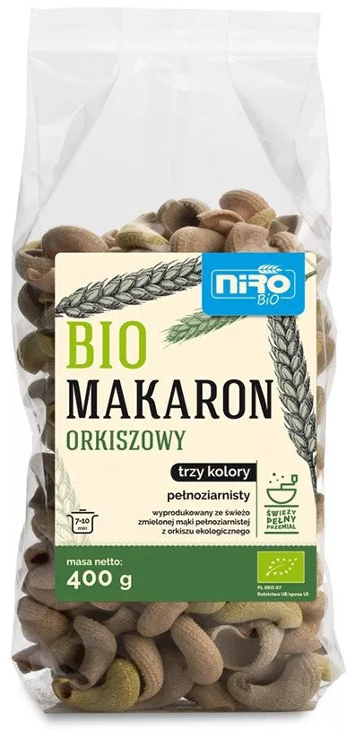 NIRO Makaron orkiszowy trzy kolory 400g - BIO