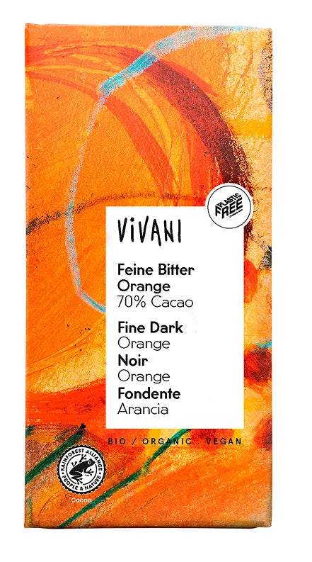 VIVANI Czekolada gorzka o smaku pomarańczowym (80 g) - BIO