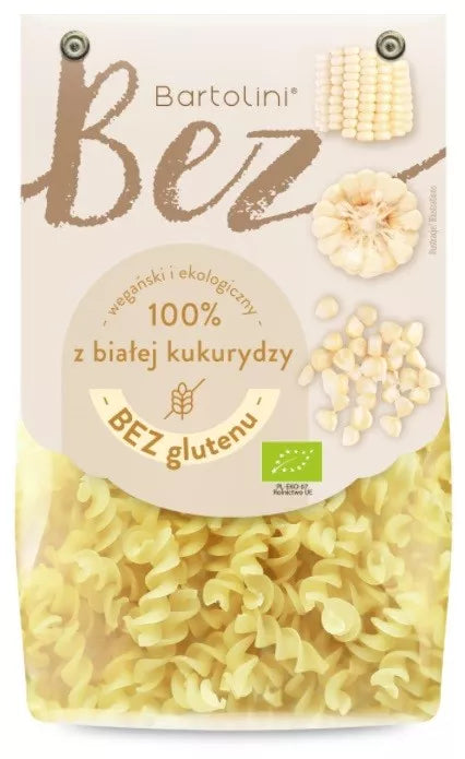 BARTOLINI Makaron z białej kukurydzy świderek (fusilli) bezglutenowy (250g) - BIO