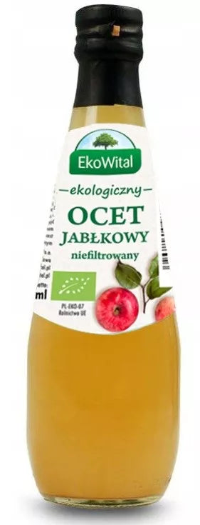 EKOWITAL Ocet jabłkowy 6% niefiltrowany (300ml) - BIO