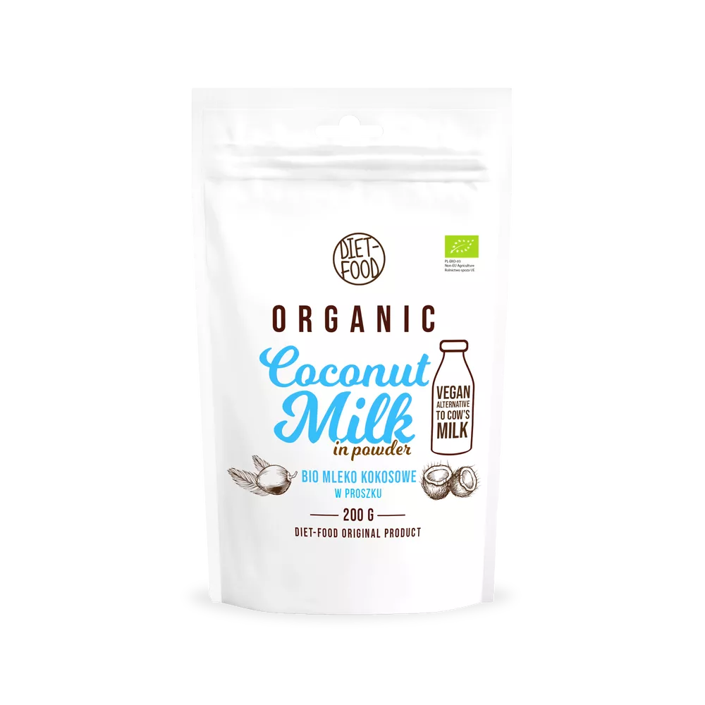 DIET-FOOD Napój kokosowy w proszku (200g) - BIO