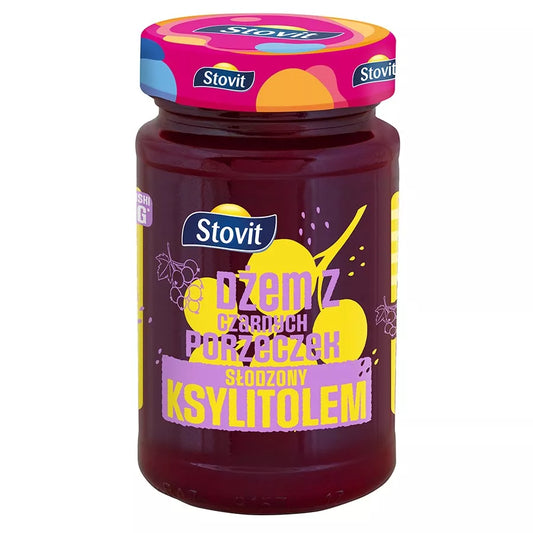 STOVIT Dżem z czarnej porzeczki słodzony ksylitolem (250g)