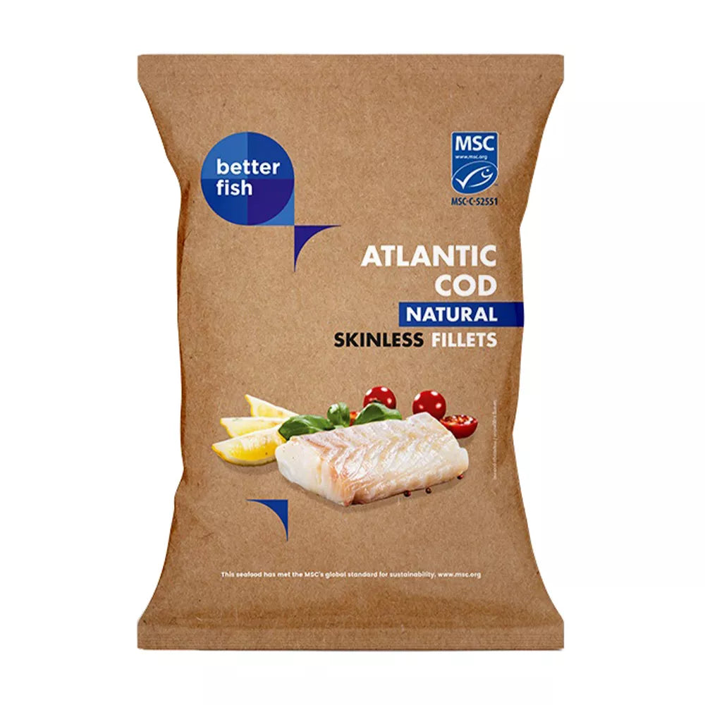 ***BETTER FISH Dorsz atlantycki filet bez skóry mrożony (475 g) - MSC