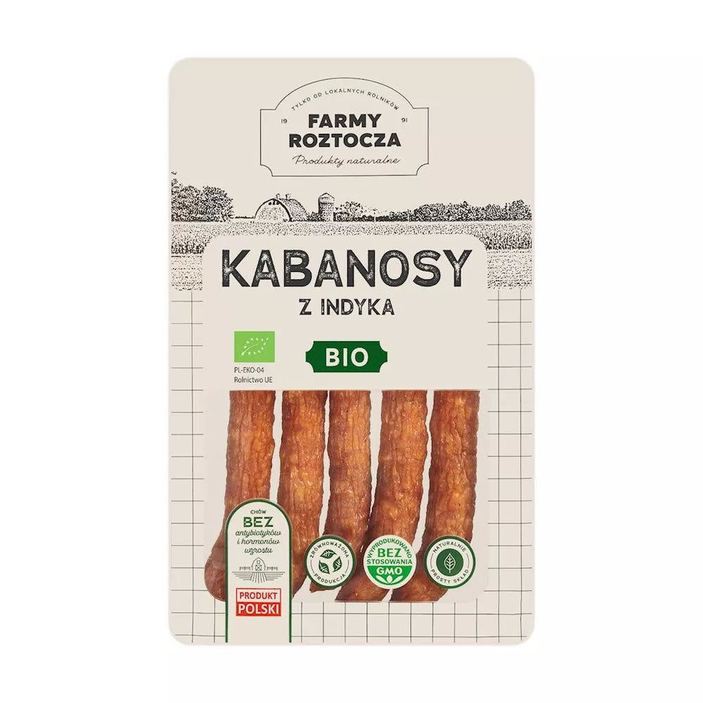 *FARMY ROZTOCZA Kabanosy z indyka (150 g) - BIO