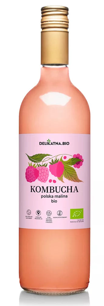 *DELIKATNA Kombucha malinowa (750 ml) - BIO