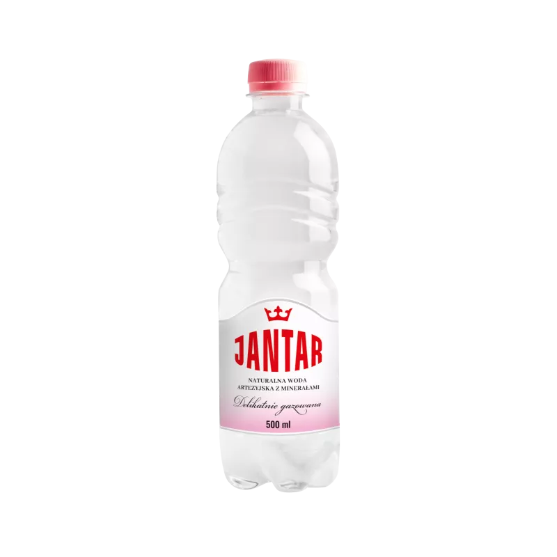 JANTAR Woda źródlana średniozmineralizowana gazowana (500ml)