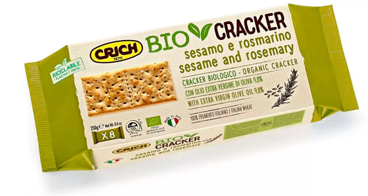 CRICH Krakersy z sezamem i rozmarynem (250 g) - BIO