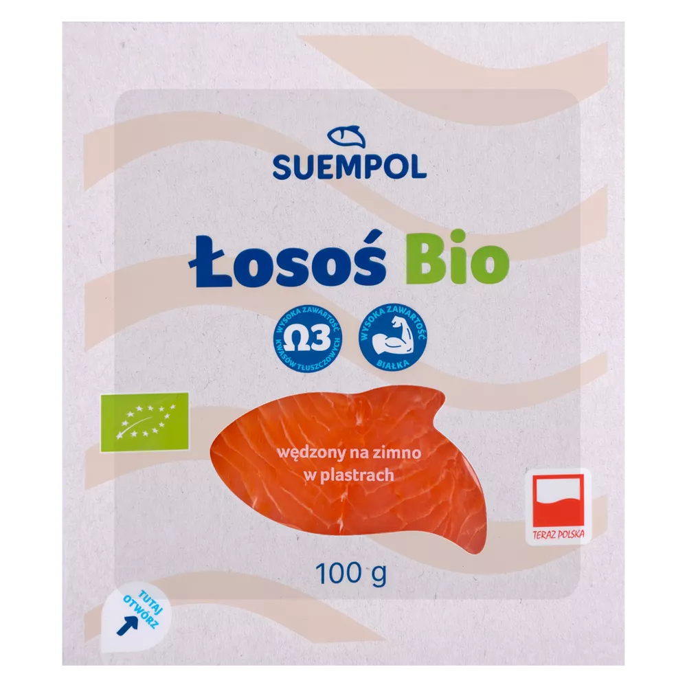 *SUEMPOL Łosoś wędzony na gorąco (100g) - BIO (f)