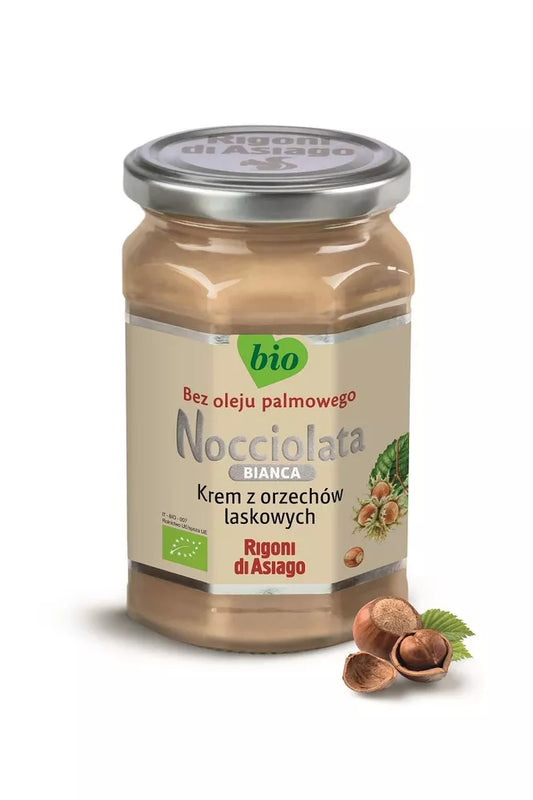 NOCCIOLATA Krem z orzechów laskowych biały bezglutenowy (250 g) - BIO