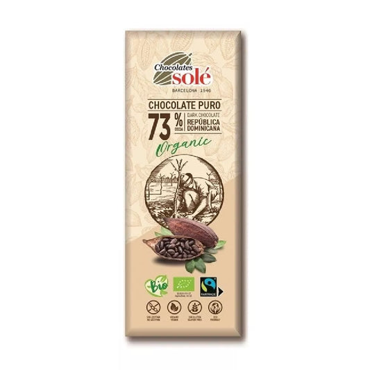SOLE Czekolada gorzka 73% kakao bezglutenowa (25 g) - BIO