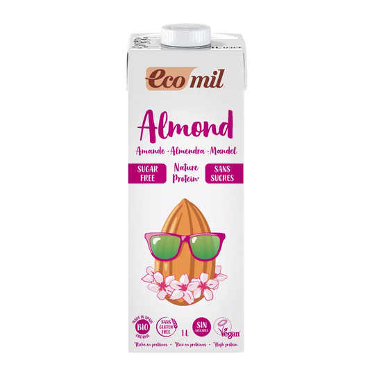 ECOMIL Napój migdałowy niesłodzony z podwyższoną zawartością białka (1l) - BIO