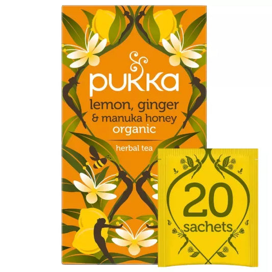 PUKKA Herbata lemon, ginger & manuka honey (20 x 2g) - BIO