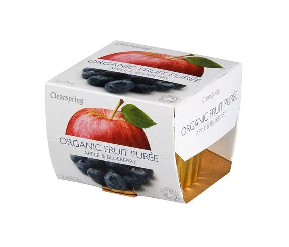 CLEARSPRING Deser jabłko-borówka (2 x 100g) - BIO