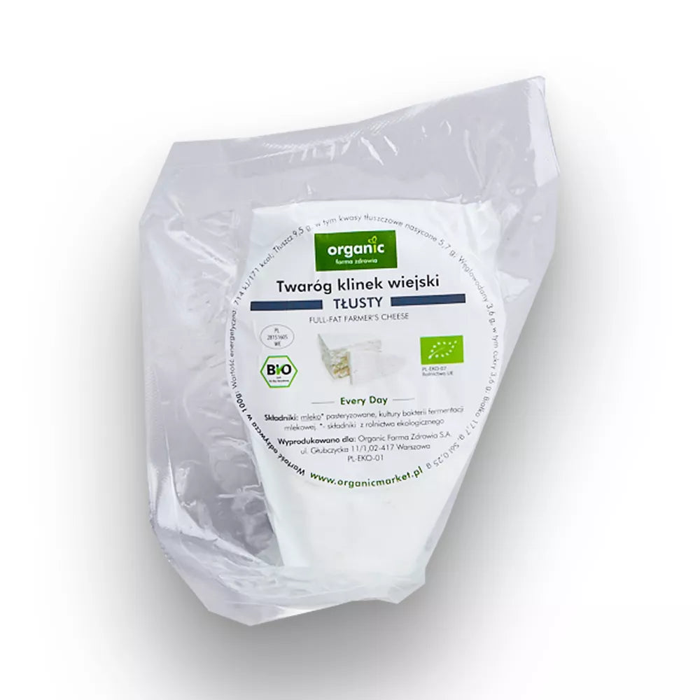 *ORGANIC Twaróg wiejski tłusty klinek na wagę (ok.350g) - BIO