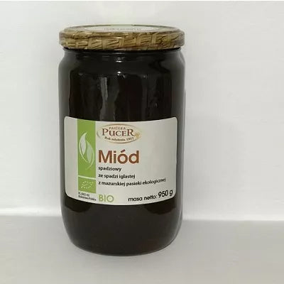 PUCER Miód spadziowy ze spadzi iglastej (950g) - BIO