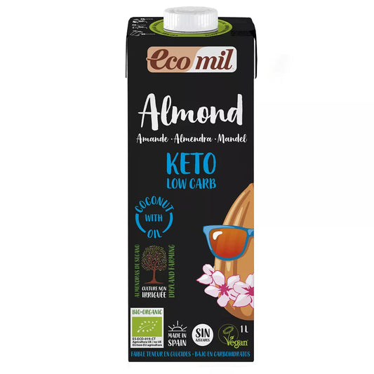 ECOMIL Napój migdałowy Keto Low Carb, bezglutenowy (1l) - BIO