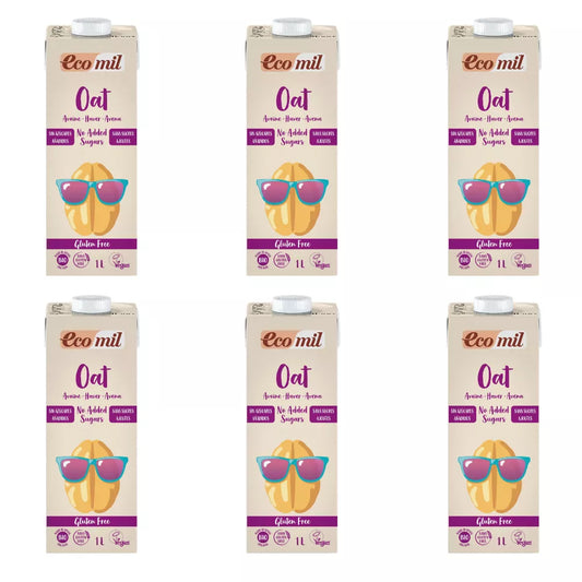 ECOMIL 6x Napój owsiany bezglutenowy (1l) - BIO (zbiorcze)