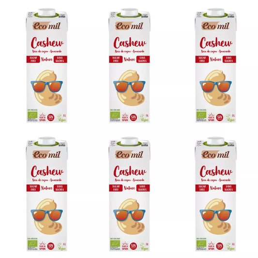 ECOMIL 6x Napój z orzechów nerkowca bez cukru (1l) - BIO (zbiorcze)