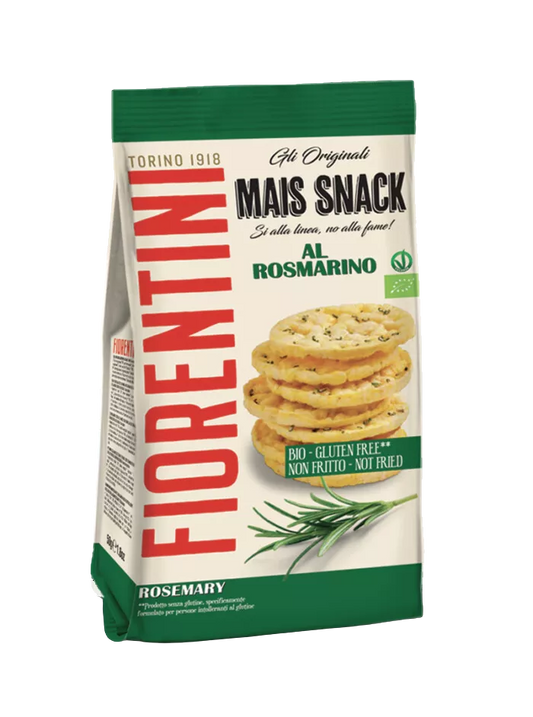 FIORENTINI Krążki kukurydziane z pomidorami i bazylią bezglutenowe (50g) - BIO