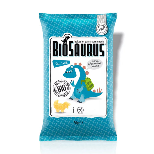 BIOSAURUS Chrupki kukurydziane z solą morską (50g) - BIO
